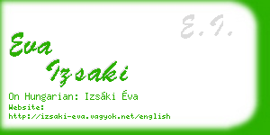 eva izsaki business card